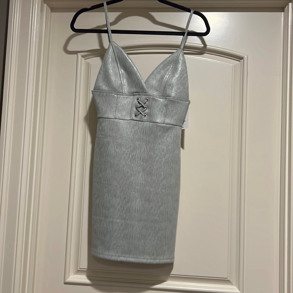 Silver/grey mini dress